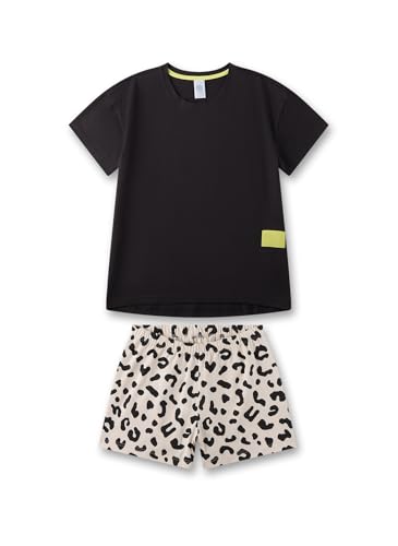sanetta-m-dchen-schlafanzug-kurz-schwarz-pyjamaset-aus-baumwolle-f-r-m-dchen image 4