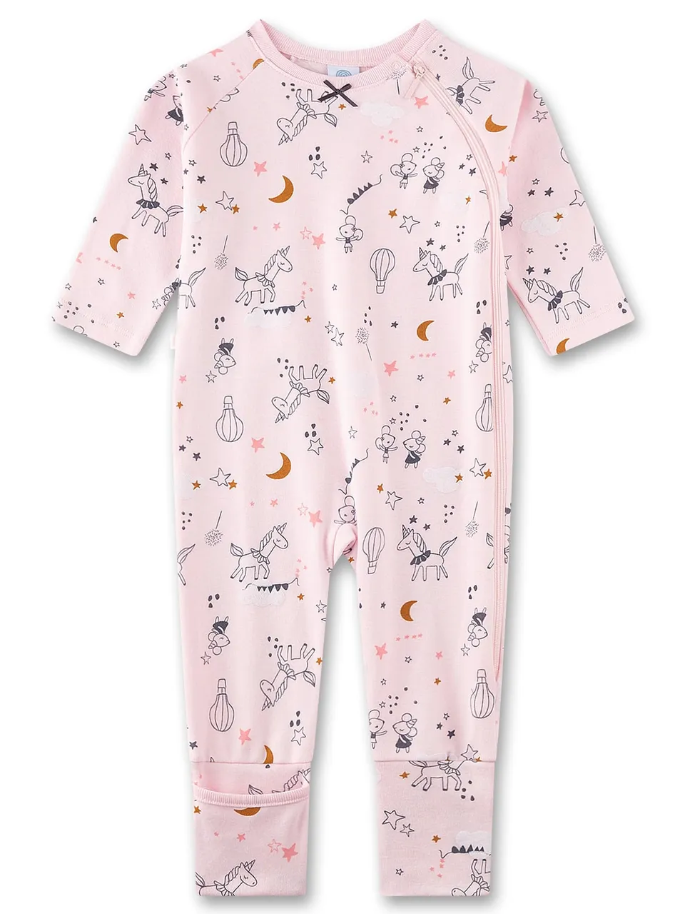 sanetta-baby-strampler-rosa-einhorn-m-dchen-overall-atmungsaktiv image 1