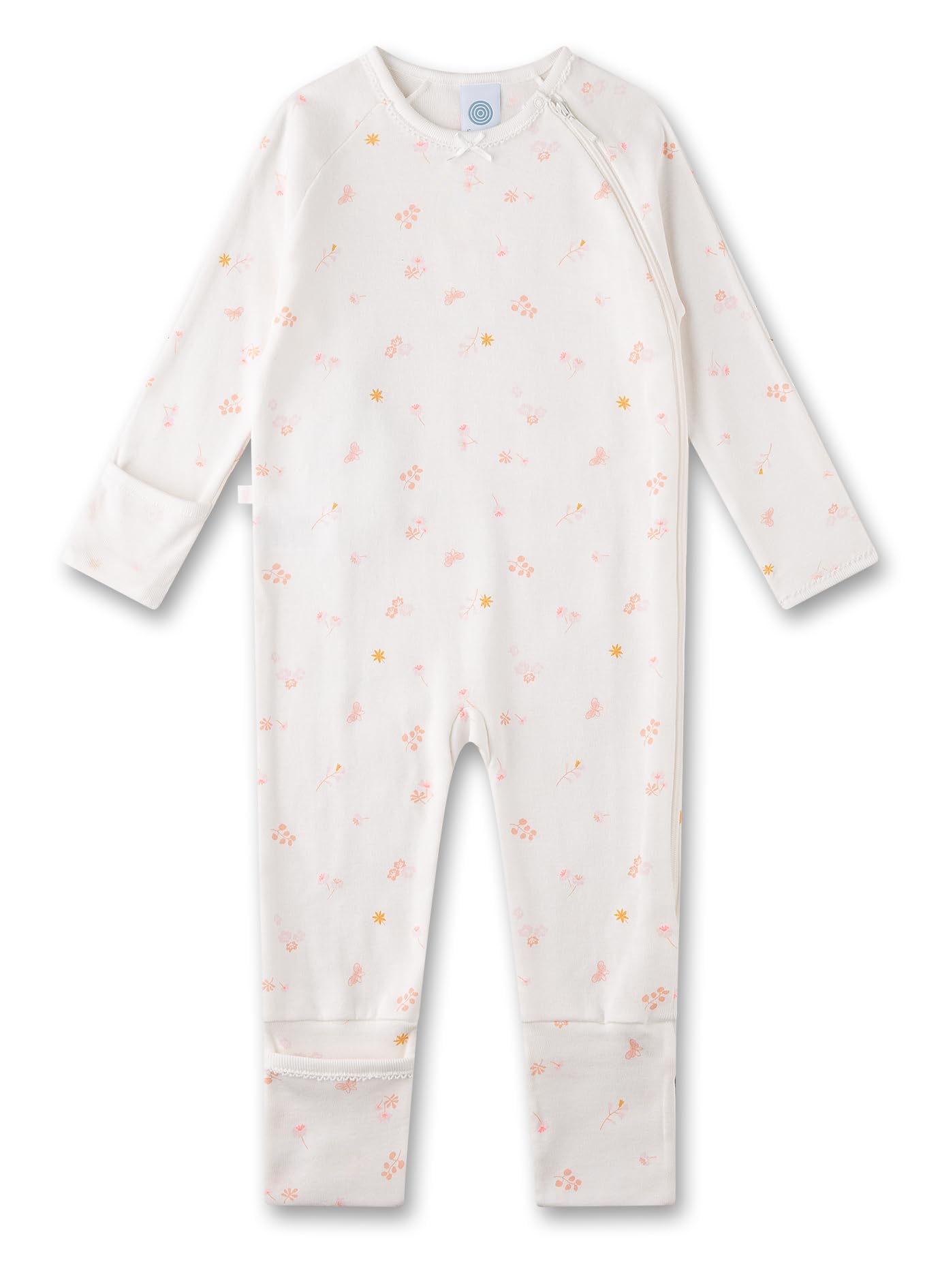 sanetta-baby-strampler-orange-kugelfisch-overall-aus-bio-baumwolle-f-r-m-dchen image 1