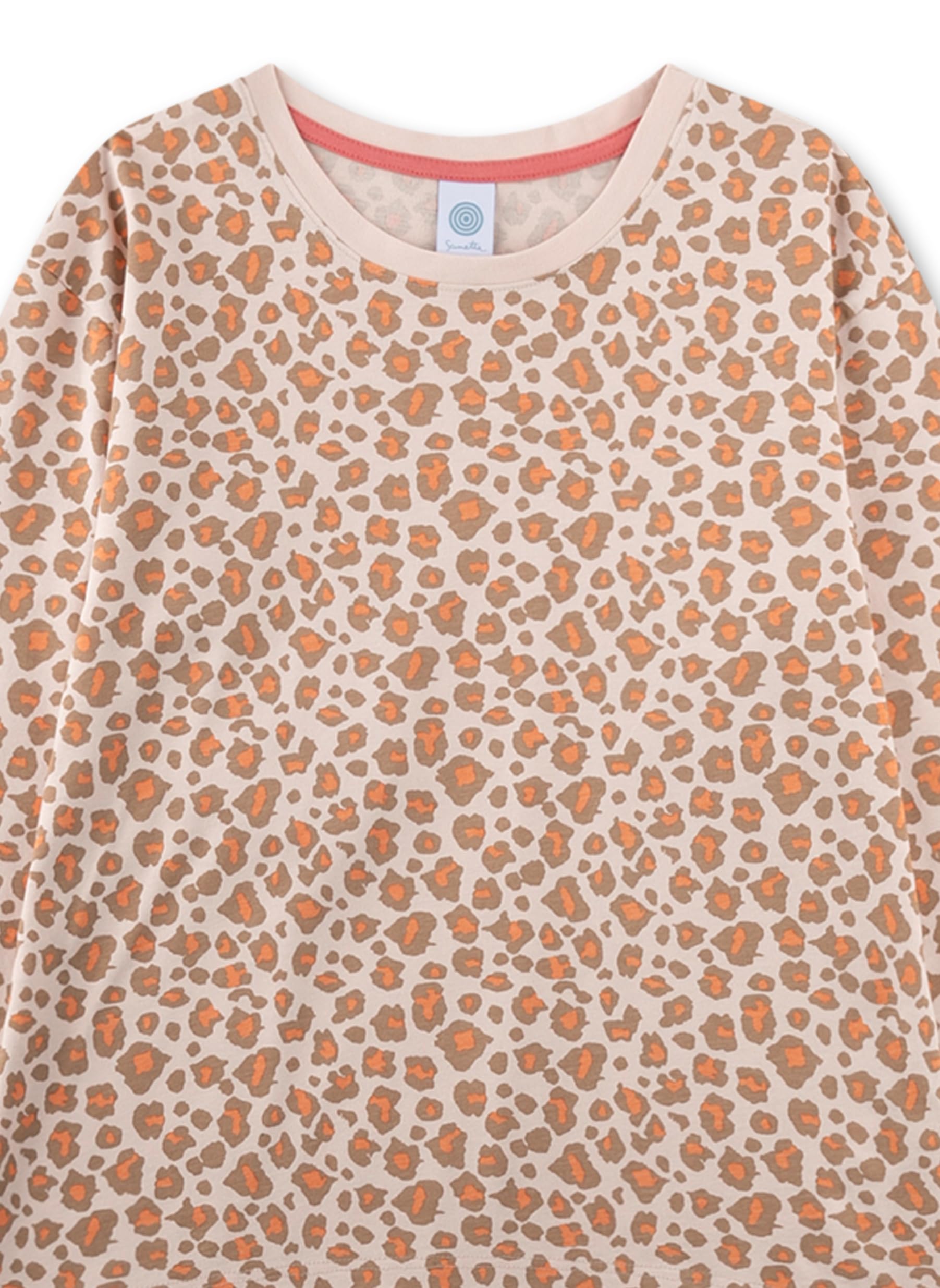 sanetta-m-dchen-schlafanzug-langarm-orange-leo-print-100-baumwolle image 3