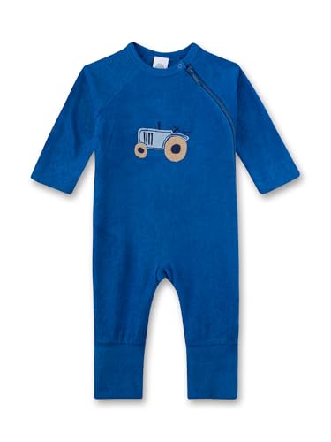 sanetta-baby-strampler-blau-traktor-frottee-jungen-strampler image 4