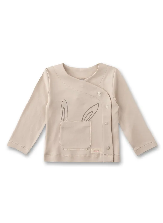 sanetta-pure-baby-wickelshirt-beige-hase-bio-baumwolle-gots image 1