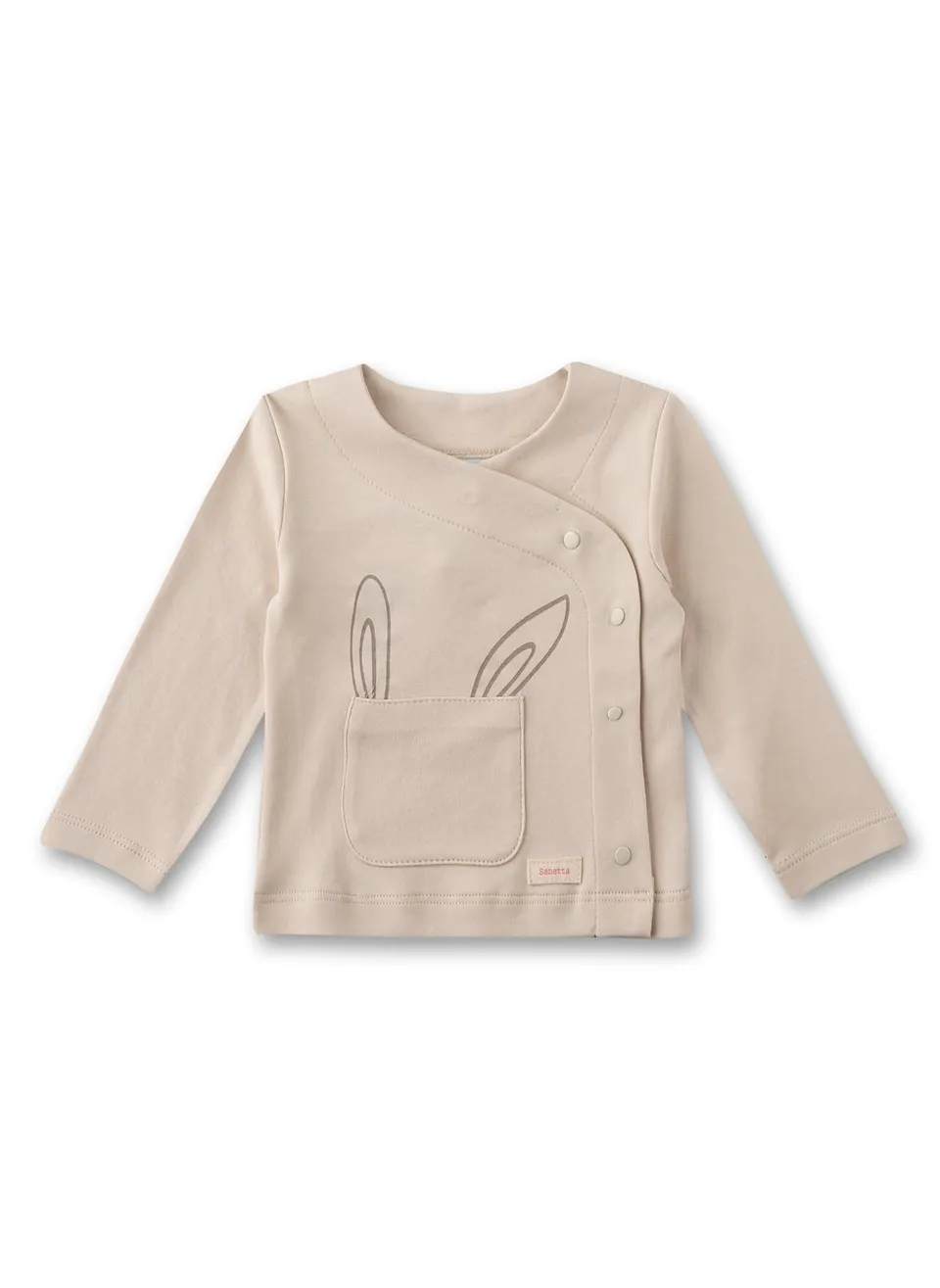 sanetta-pure-baby-wickelshirt-beige-hase-bio-baumwolle-gots image 1