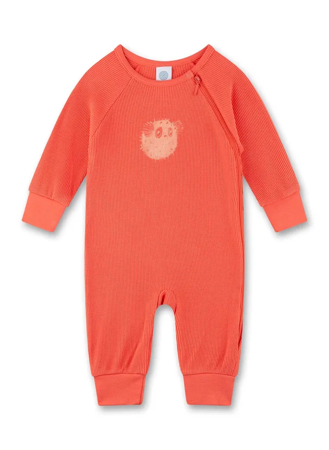 sanetta-baby-strampler-orange-kugelfisch-overall-aus-viskose-baumwoll-mix-f-r-m- image 1