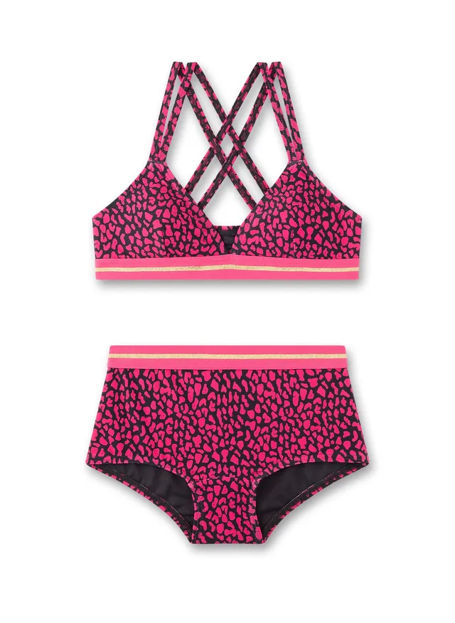sanetta-m-dchen-bikini-rosa-leo-muster-aus-polyamid-mix image 1