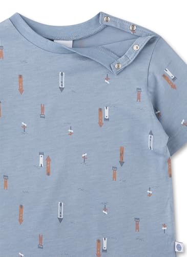 sanetta-jungen-schlafanzug-kurz-blau-turm-aus-bio-baumwolle image 6