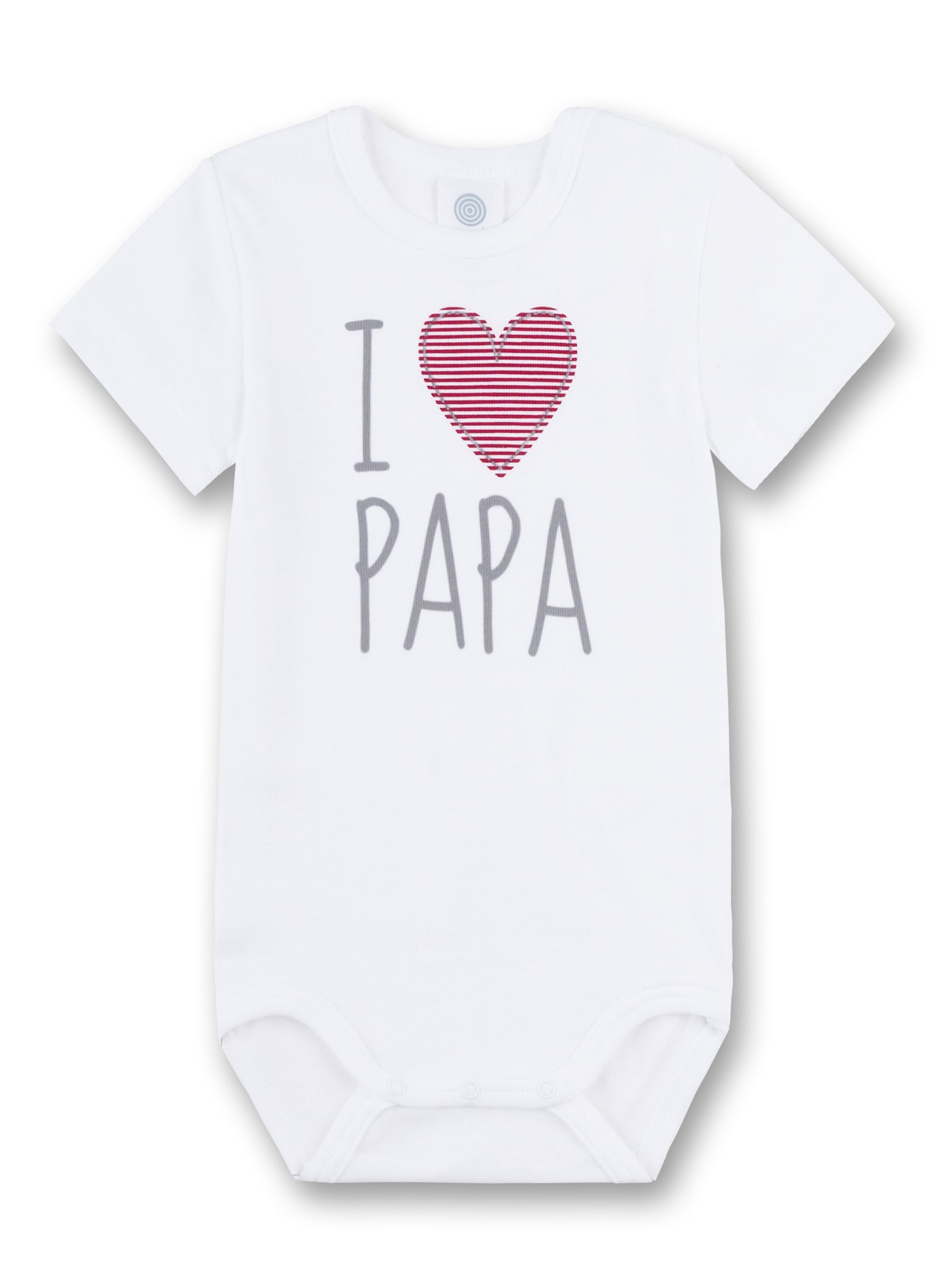 sanetta-baby-body-kurzarm-wei-i-love-papa-aus-bio-baumwolle image 1