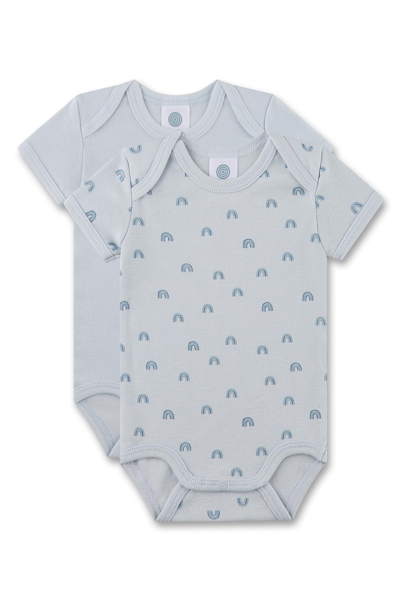 sanetta-baby-body-kurzarm-doppelpack-beige-regenbogen-bio-baumwolle image 1
