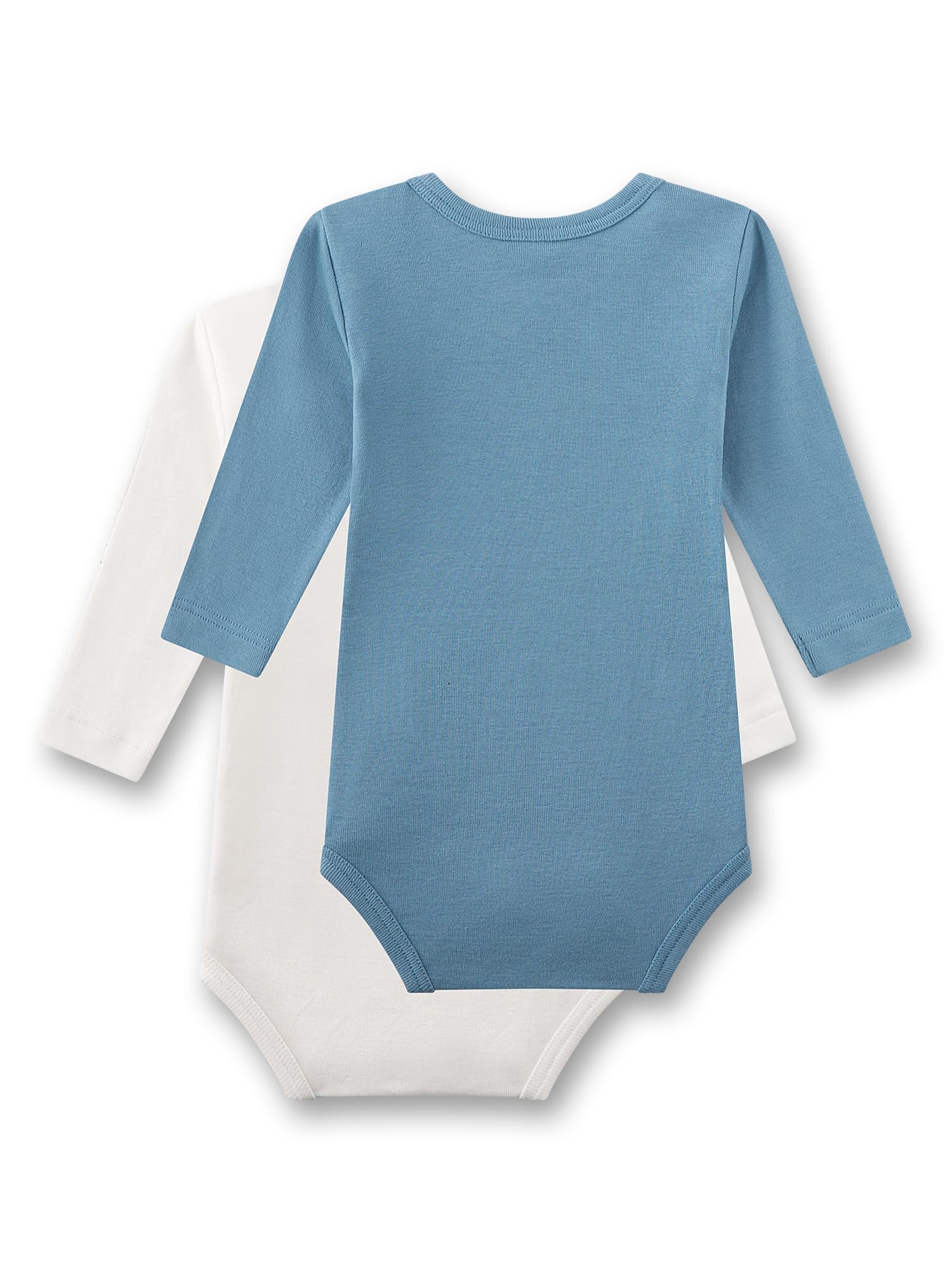 sanetta-baby-body-langarm-doppelpack-blau-und-wei-elefant-baby-body-beige-weich- image 2