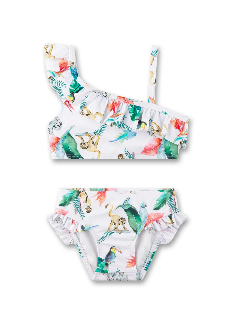 sanetta-m-dchen-bikini-off-white-asymmetrisch-dschungel-aus-polyamid-mix image 1