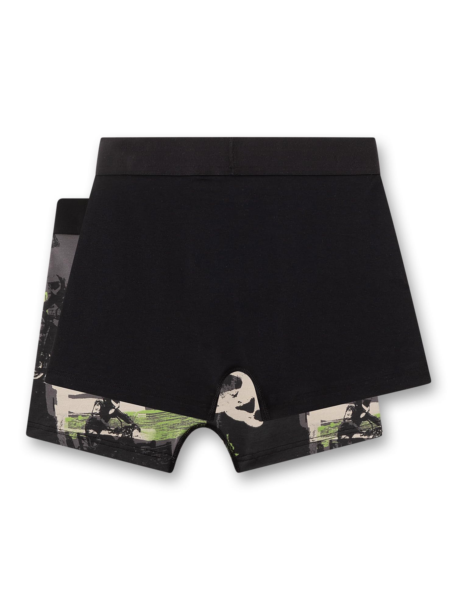 sanetta-jungen-hipshorts-2er-set-grau-schwarz-motorrad-aus-baumwolle image 2