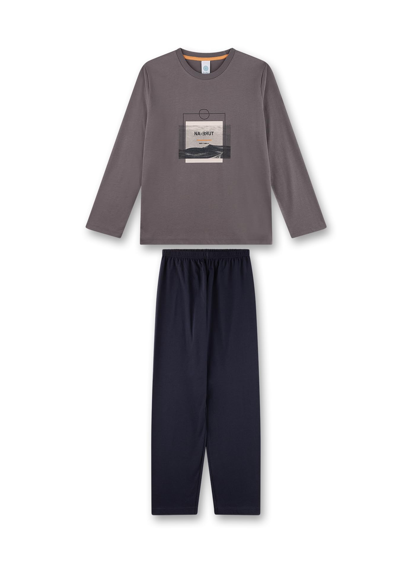 sanetta-jungen-schlafanzug-grau-pyjamaset-jungen-aus-baumwolle image 1