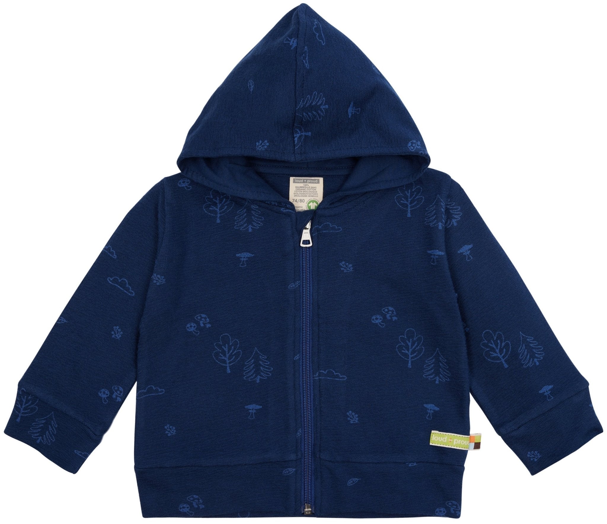 loud-proud-jacke-strukturstrick-mit-druck-kapuzenjacke-wald-motiv image 5