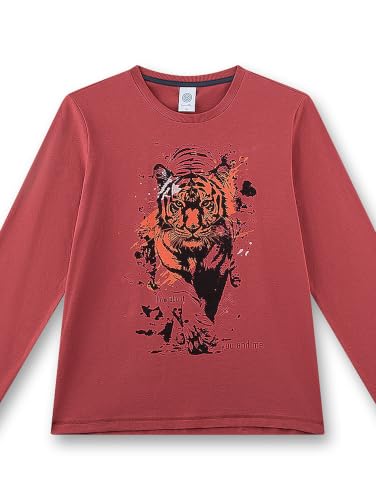 sanetta-jungen-schlafanzug-lang-rot-tiger-aus-baumwolle image 6