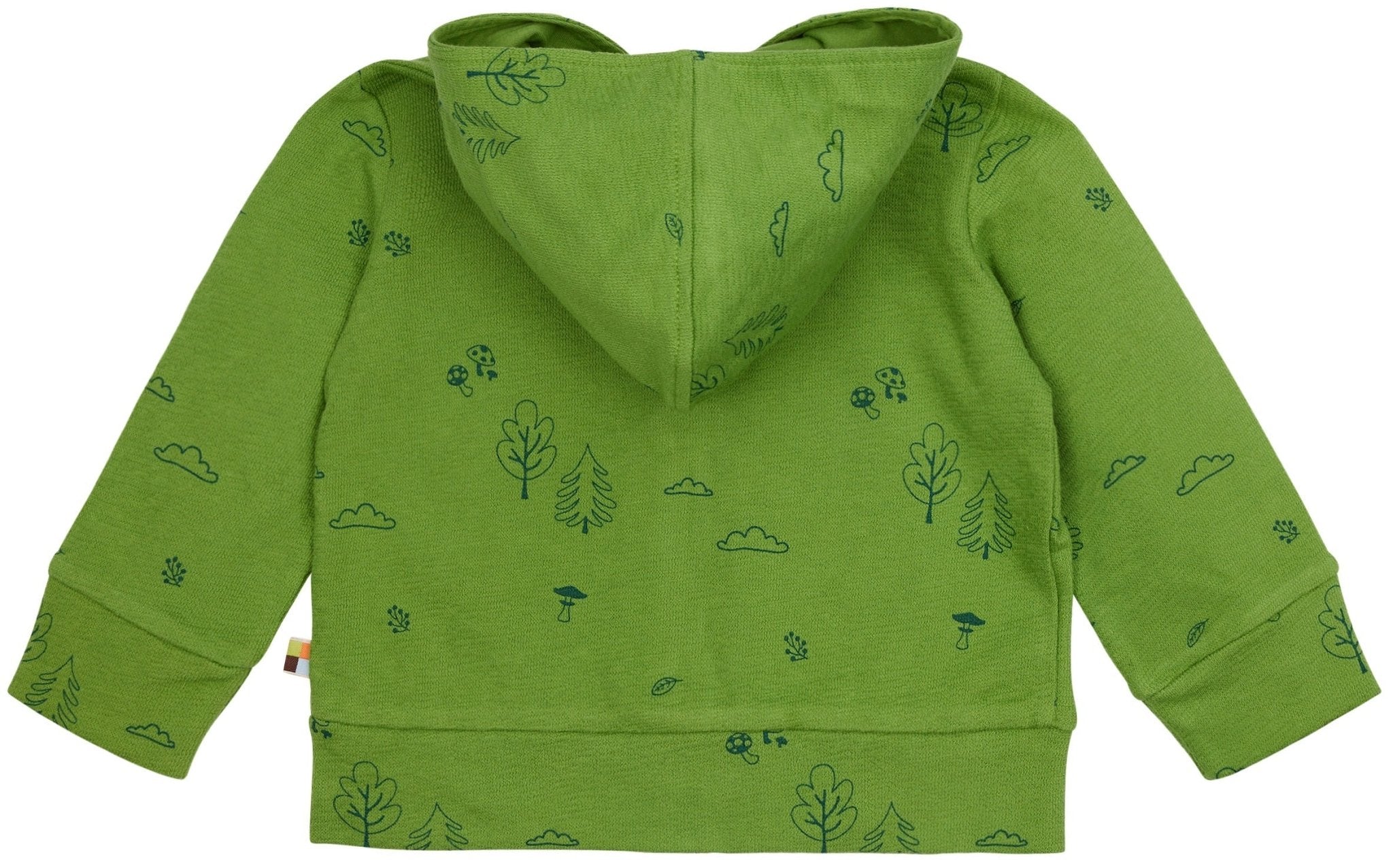 loud-proud-jacke-strukturstrick-mit-druck-kapuzenjacke-wald-motiv image 2