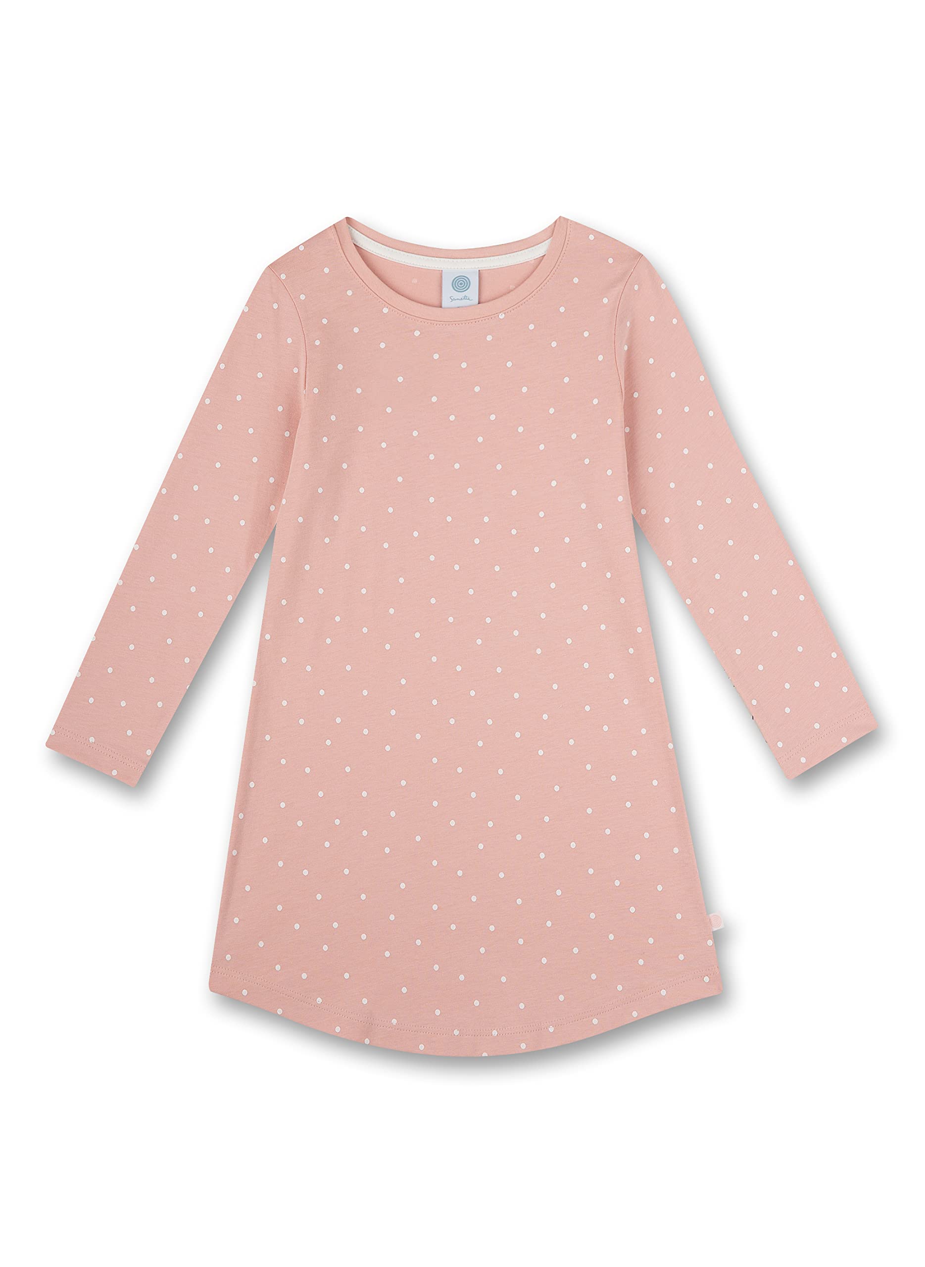 sanetta-m-dchen-nachthemd-langarm-rosa-punkte-nachtw-sche image 1