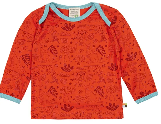 loud-proud-shirt-druck-kinder-shirt-aus-ungef-rbtem-single-jersey-mit-allover-dr image 1