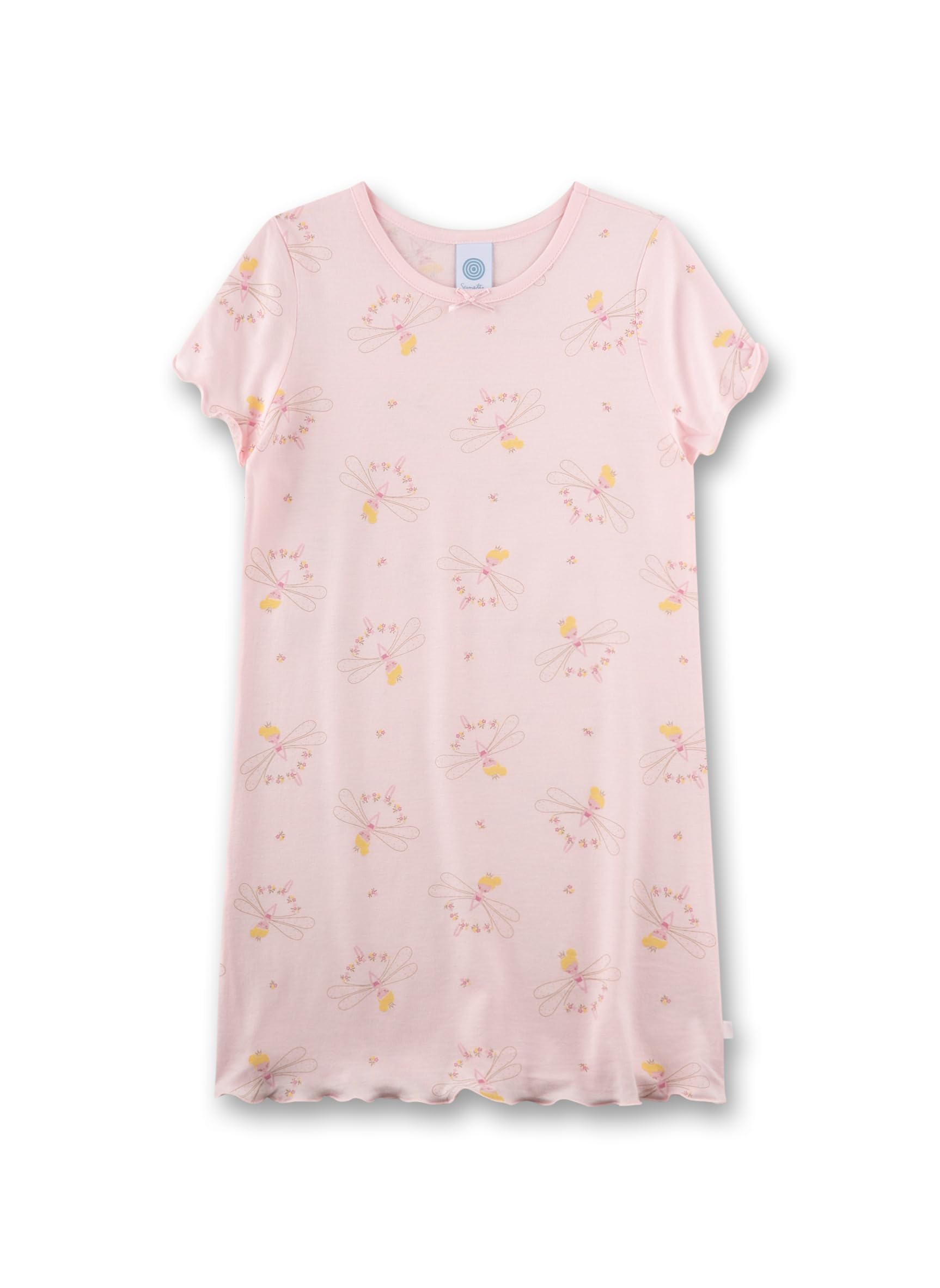 sanetta-m-dchen-nachthemd-kurzarm-rosa-fee-nachthemd-aus-baumwoll-modal-mix image 1
