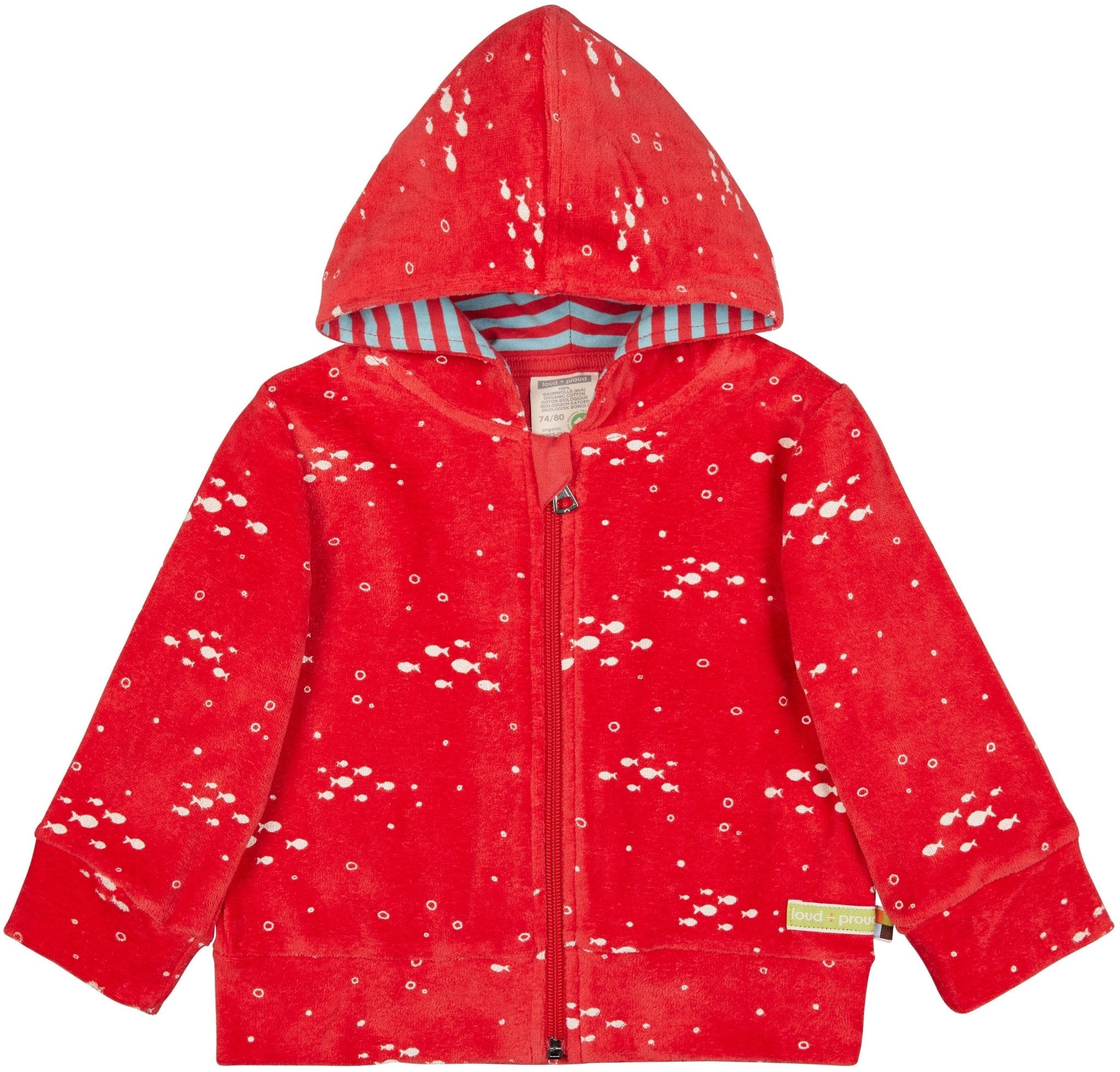 loud-proud-kapuzenjacke-frottee-mit-fischdruck image 1