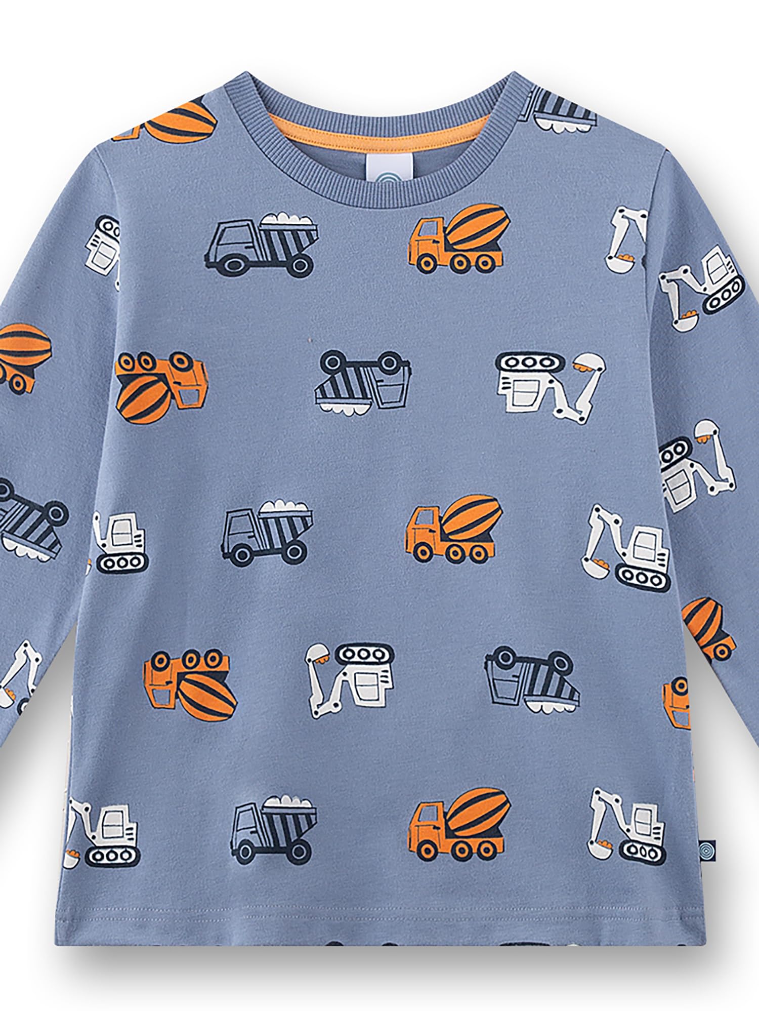 sanetta-jungen-schlafanzug-lang-blau-baustellen-fahrzeuge-kinderpyjama-aus-baumw image 3