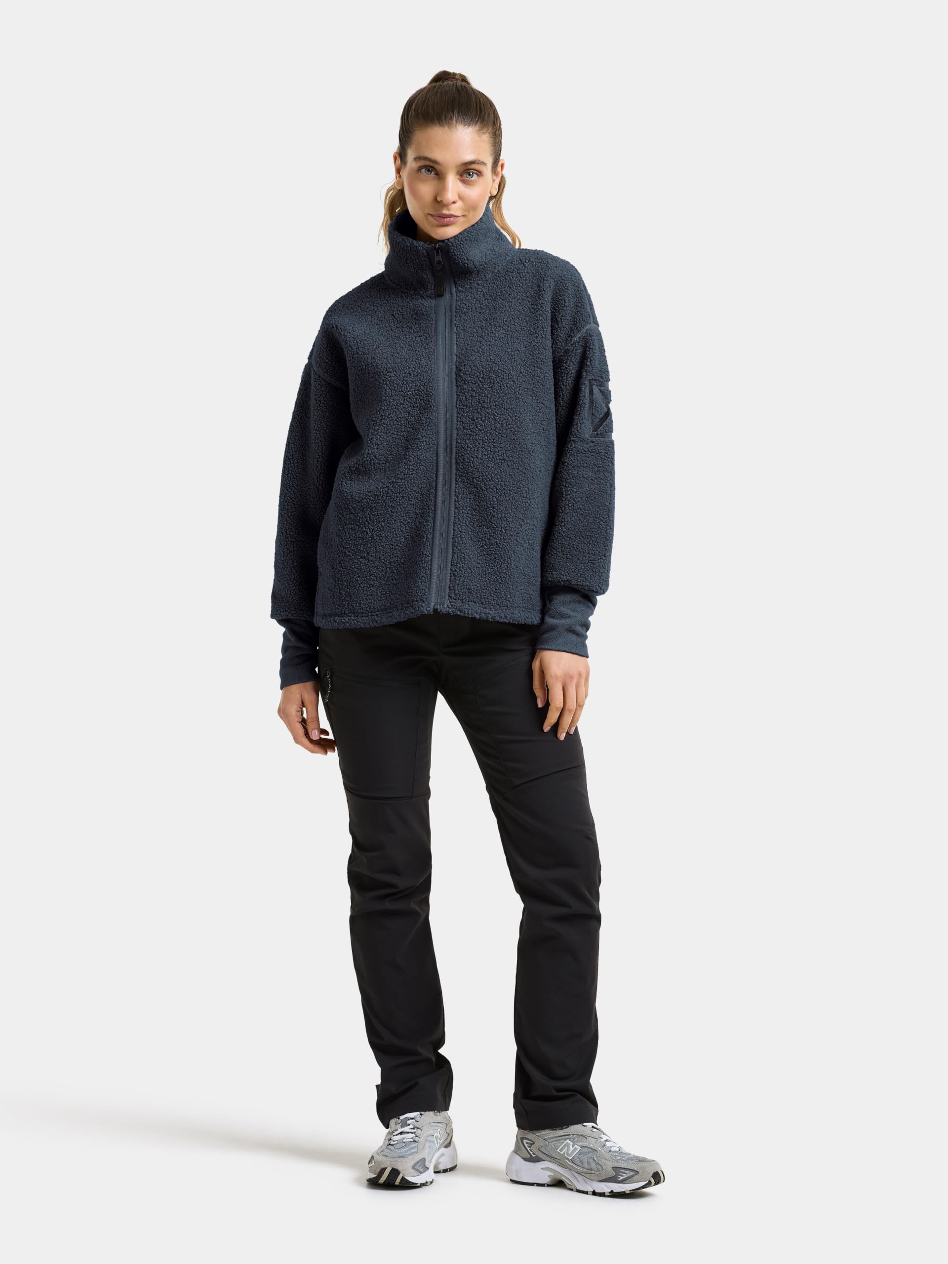 didriksons-damen-melissa-sherpa-teddy-jacke-pile-fleece-full-zip image 2