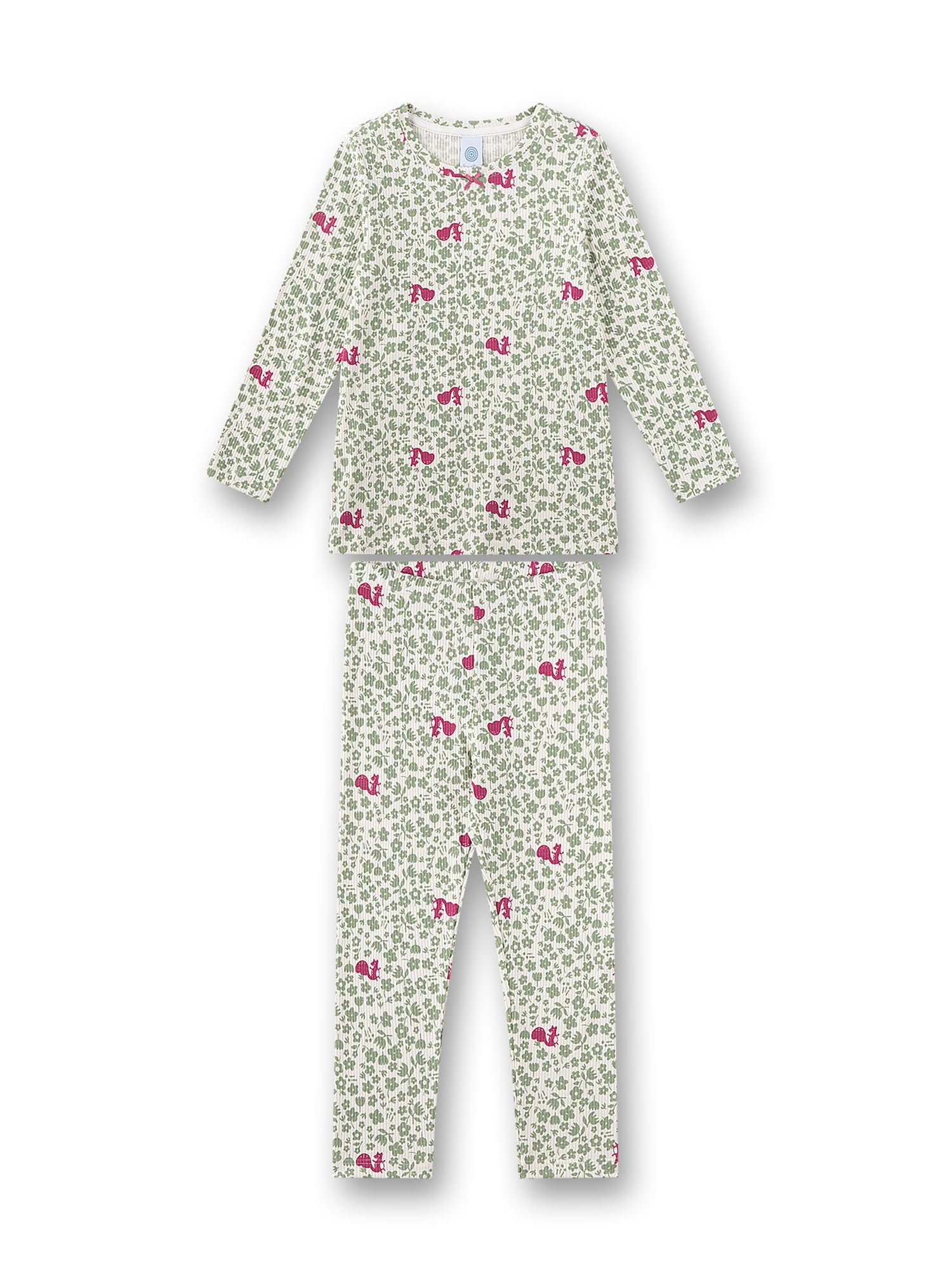 sanetta-m-dchen-schlafanzug-lang-gr-n-eichh-rnchen-viskose-mix image 1