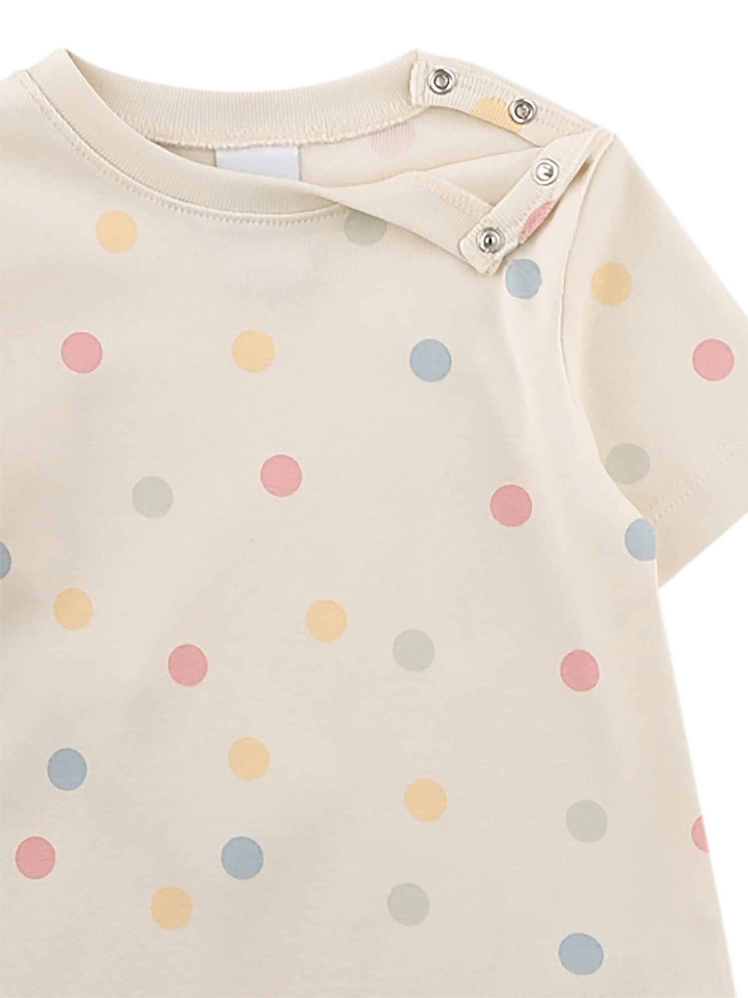 sanetta-pure-m-dchen-schlafanzug-kurz-beige-bunte-dots-100-bio-baumwolle image 3