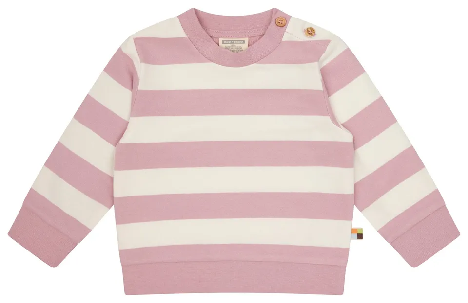 loud-proud-sweatshirt-blockstreifen-kinder-sweatshirt-bio-baumwolle image 1
