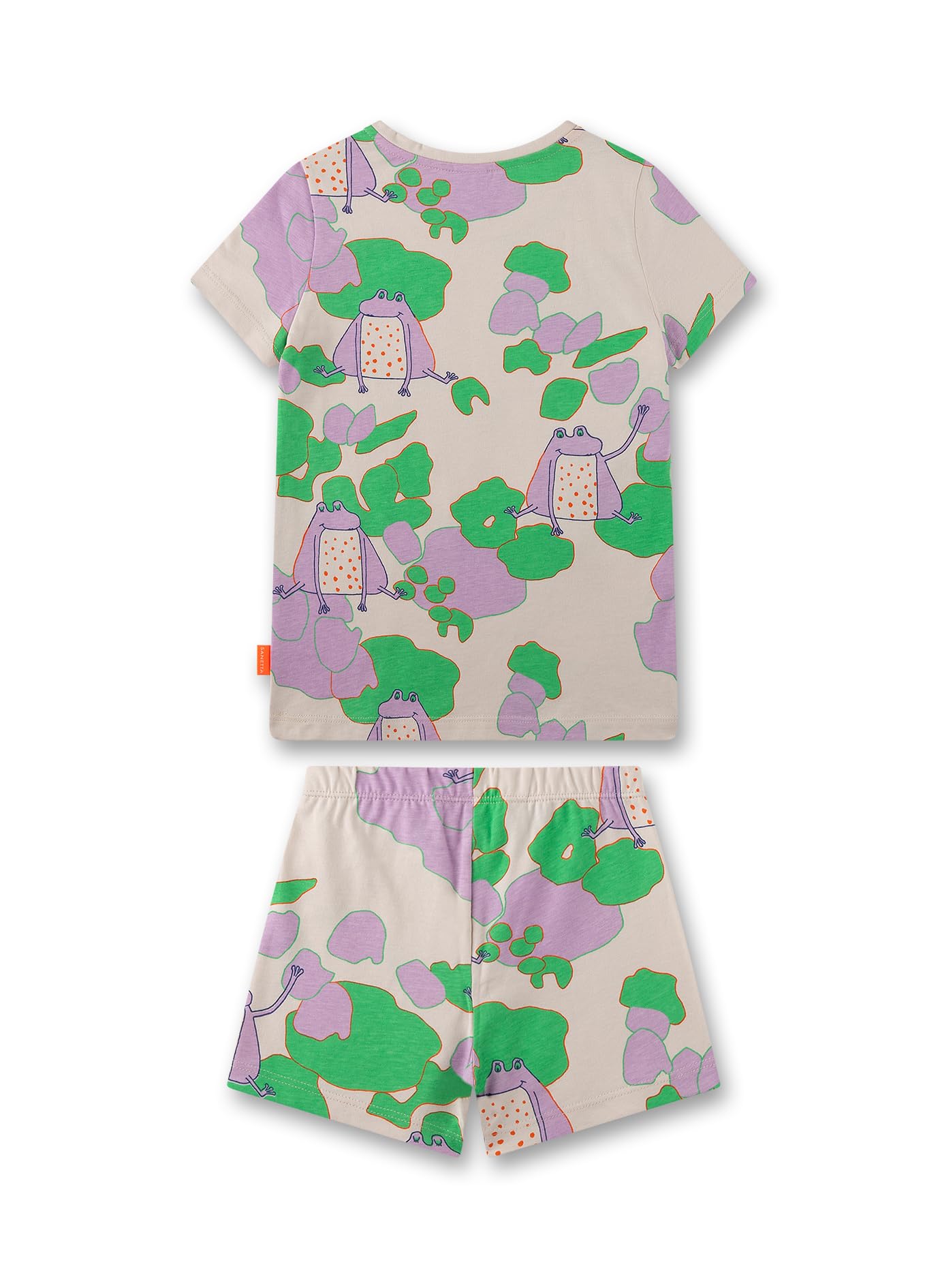 sanetta-m-dchen-schlafanzug-kurz-beige-frosch-aus-baumwolle image 2