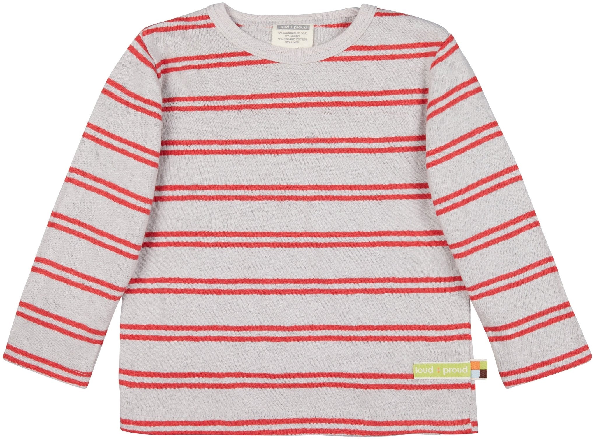 loud-proud-shirt-streifen-mit-leinen-kinder-t-shirt image 7
