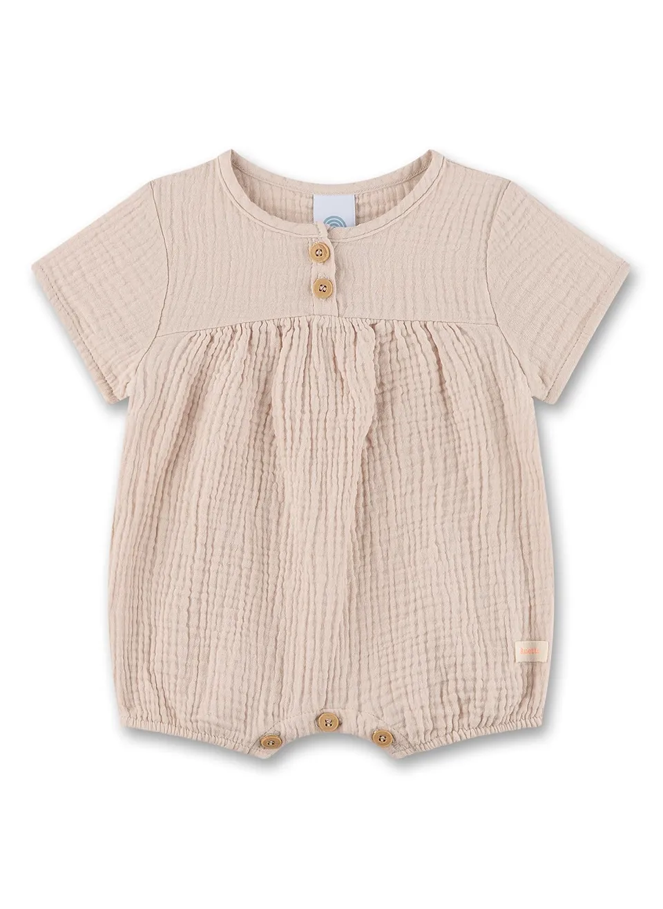 sanetta-baby-strampler-kurz-beige-aus-musselin-spieler-aus-bio-baumwolle-f-r-m-d image 1