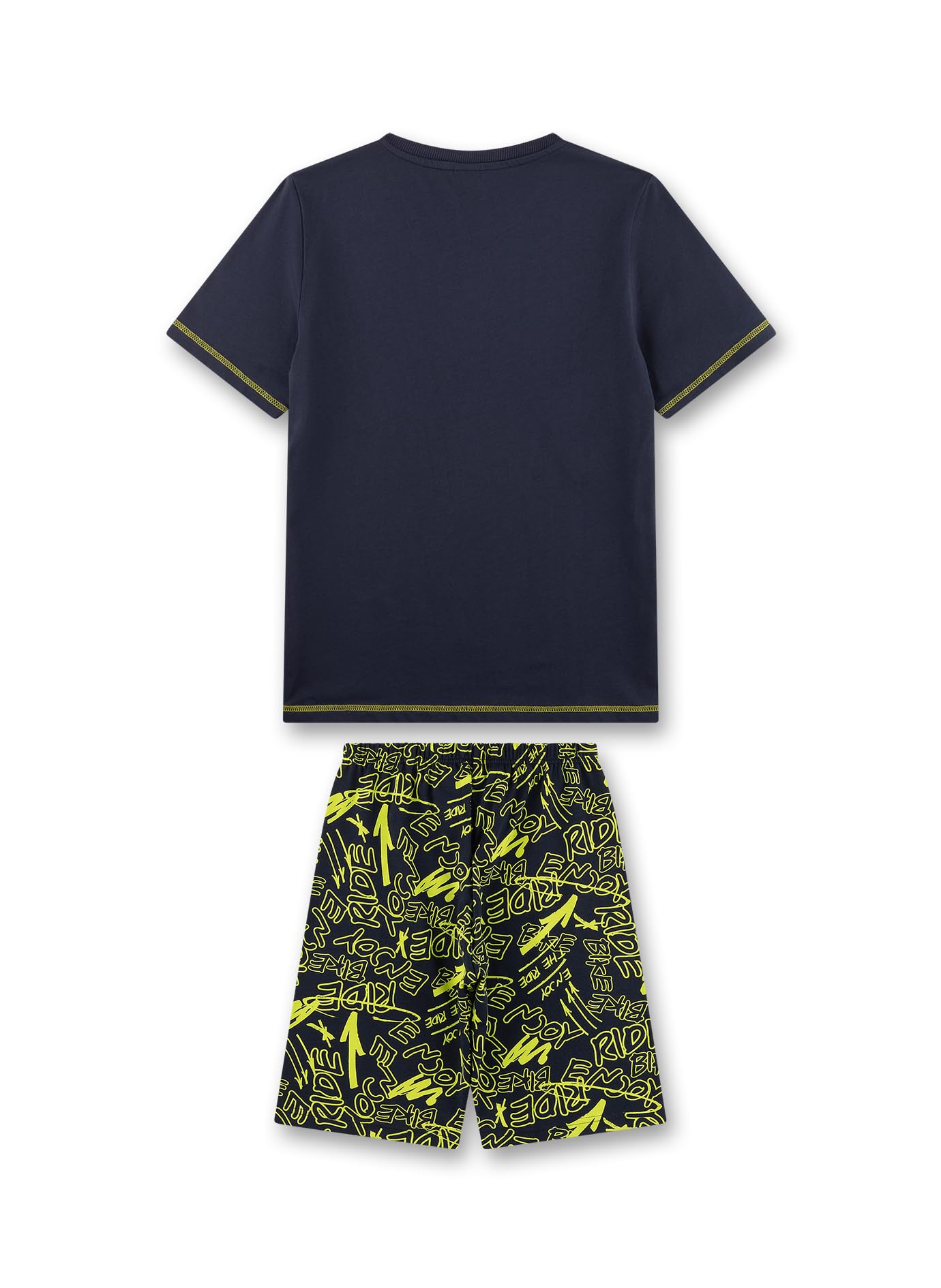 sanetta-jungen-schlafanzug-kurz-blau-pyjamaset-f-r-jungen-aus-baumwolle image 2