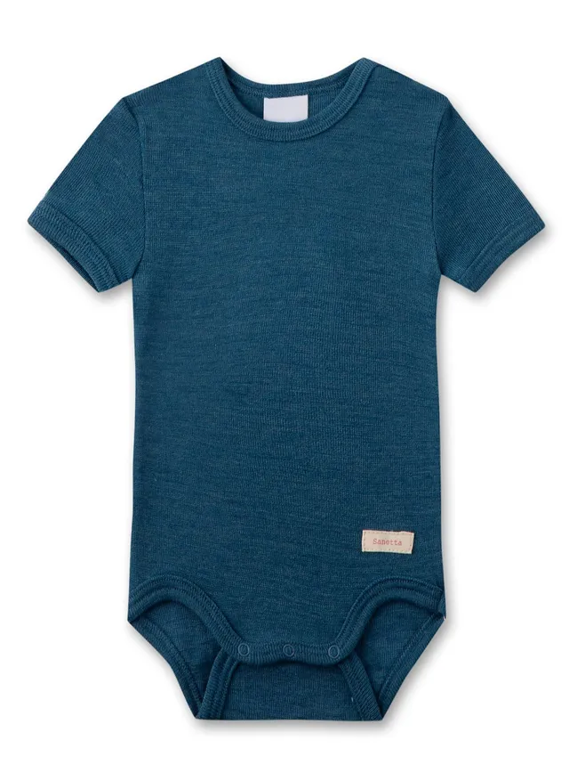 sanetta-baby-body-kurzarm-blau-aus-merinowolle-und-seide image 1