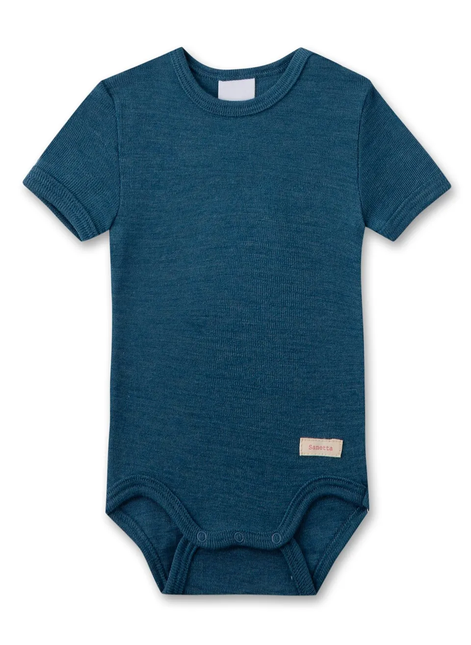 sanetta-baby-body-kurzarm-blau-aus-merinowolle-und-seide image 1
