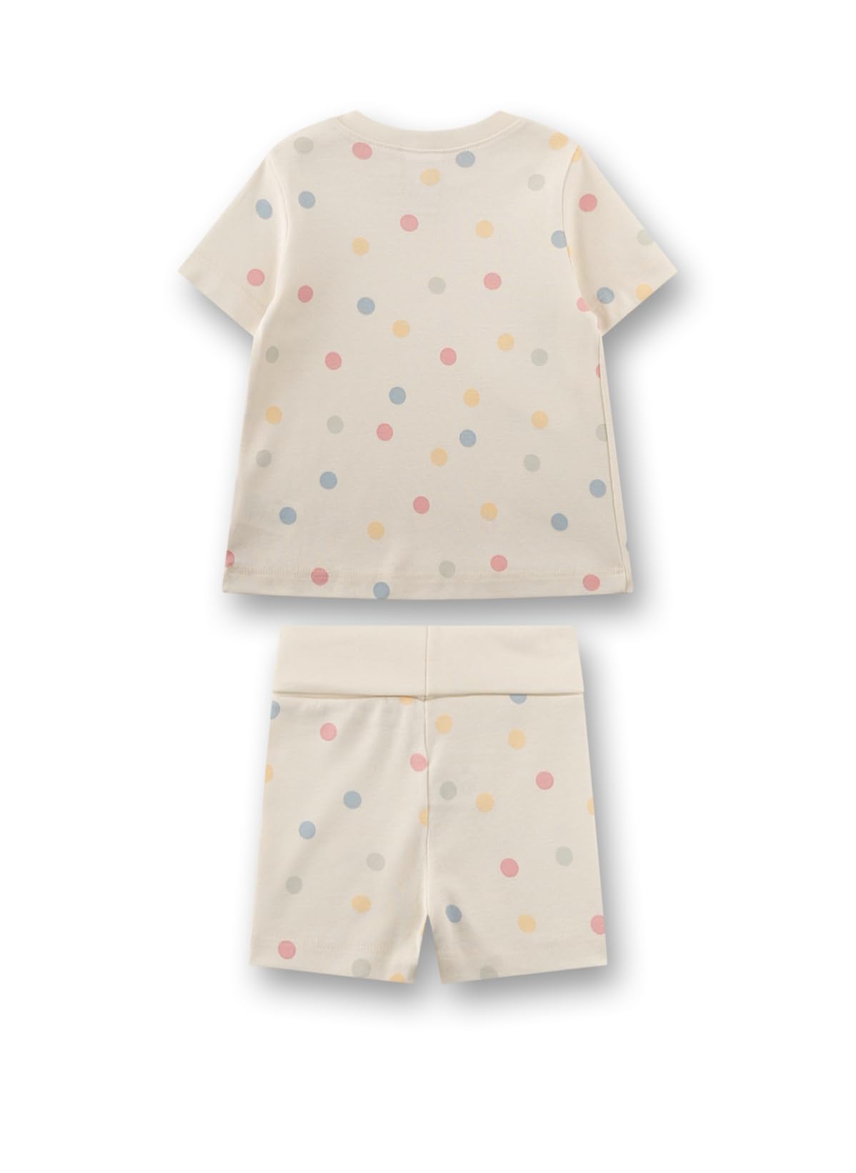 sanetta-pure-m-dchen-schlafanzug-kurz-beige-bunte-dots-100-bio-baumwolle image 2