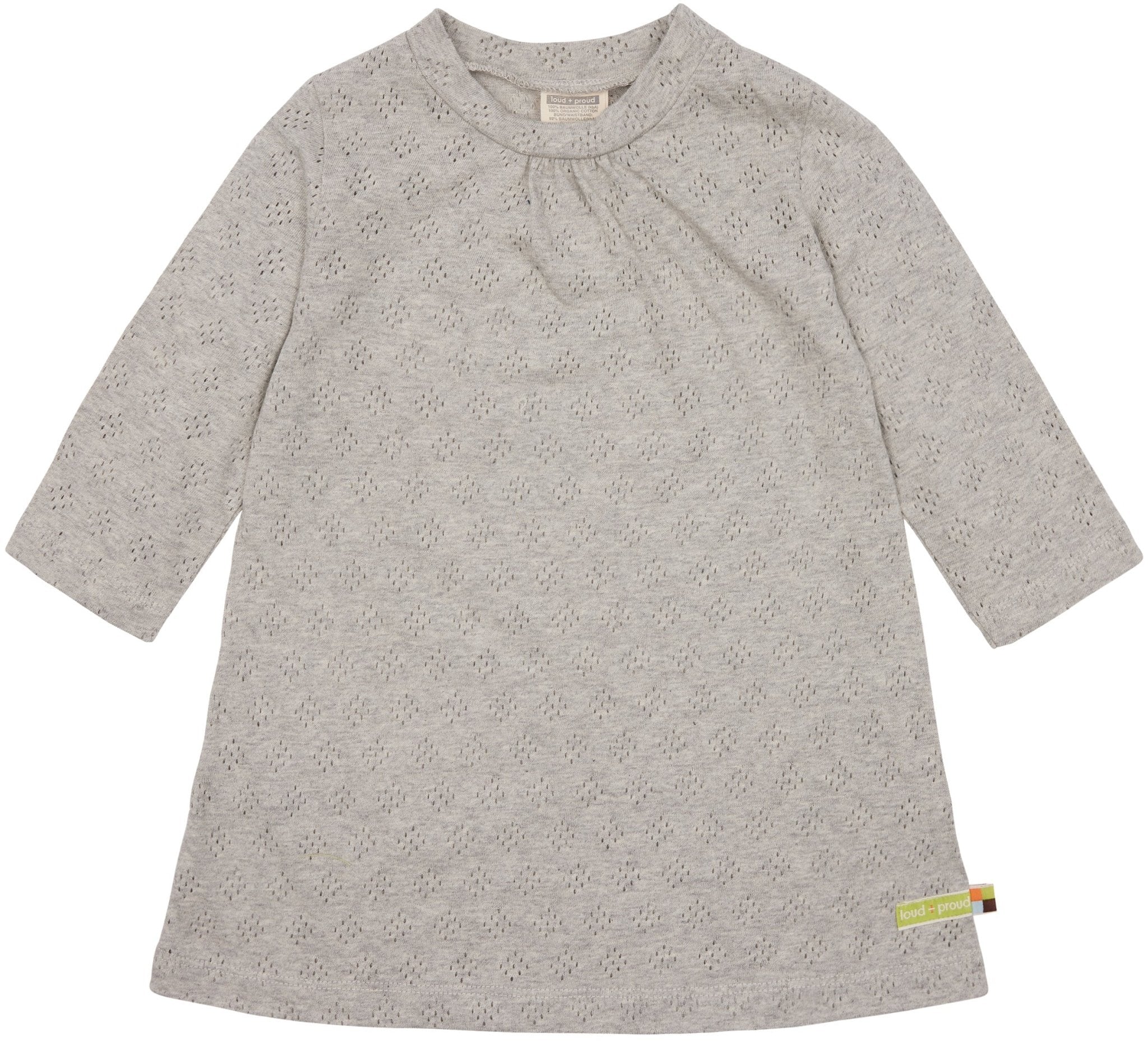 loud-proud-kleid-langarm-mit-lochmuster-aus-jacquard-strick image 3