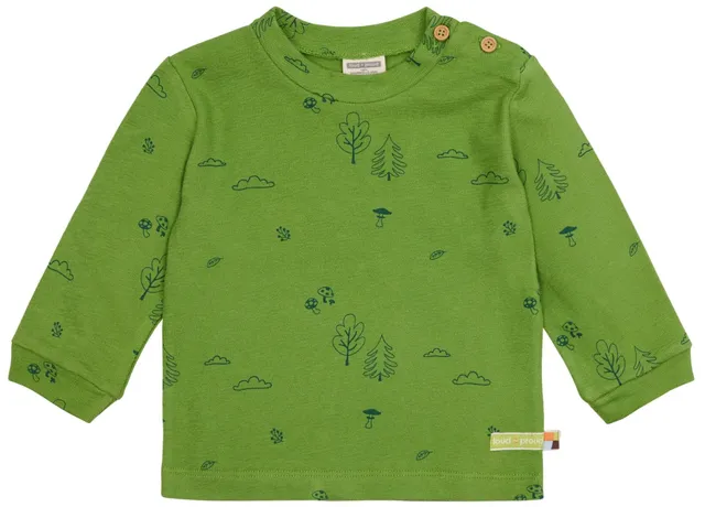 loud-proud-shirt-langarm-strukturstrick-mit-druck-wald-motiv image 1
