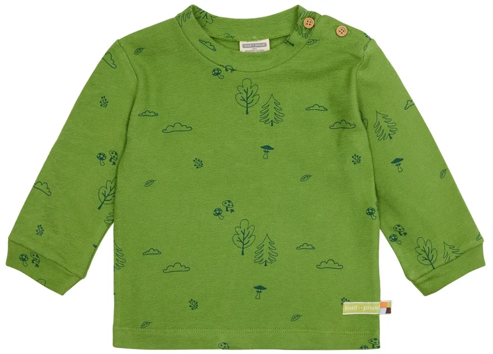 loud-proud-shirt-langarm-strukturstrick-mit-druck-wald-motiv image 1