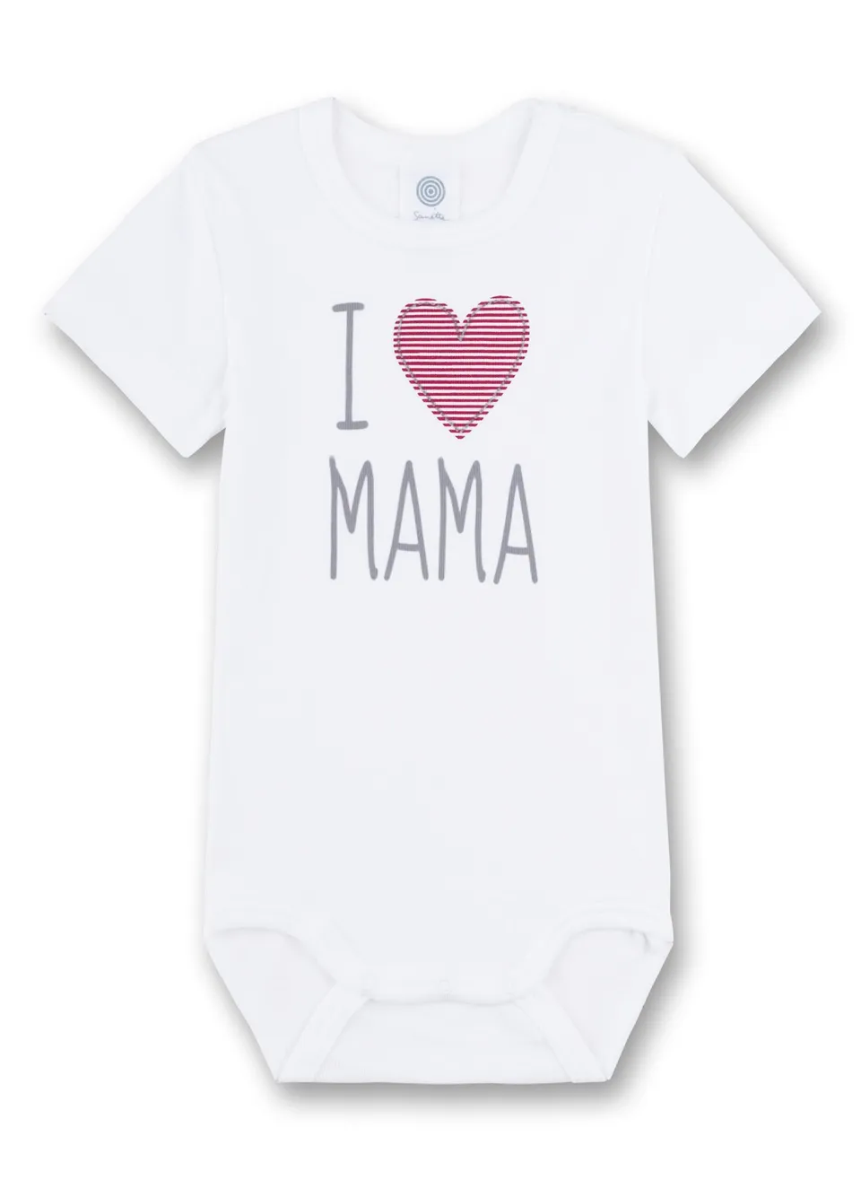 sanetta-baby-body-kurzarm-i-love-mama-wei-bio-baumwolle image 1