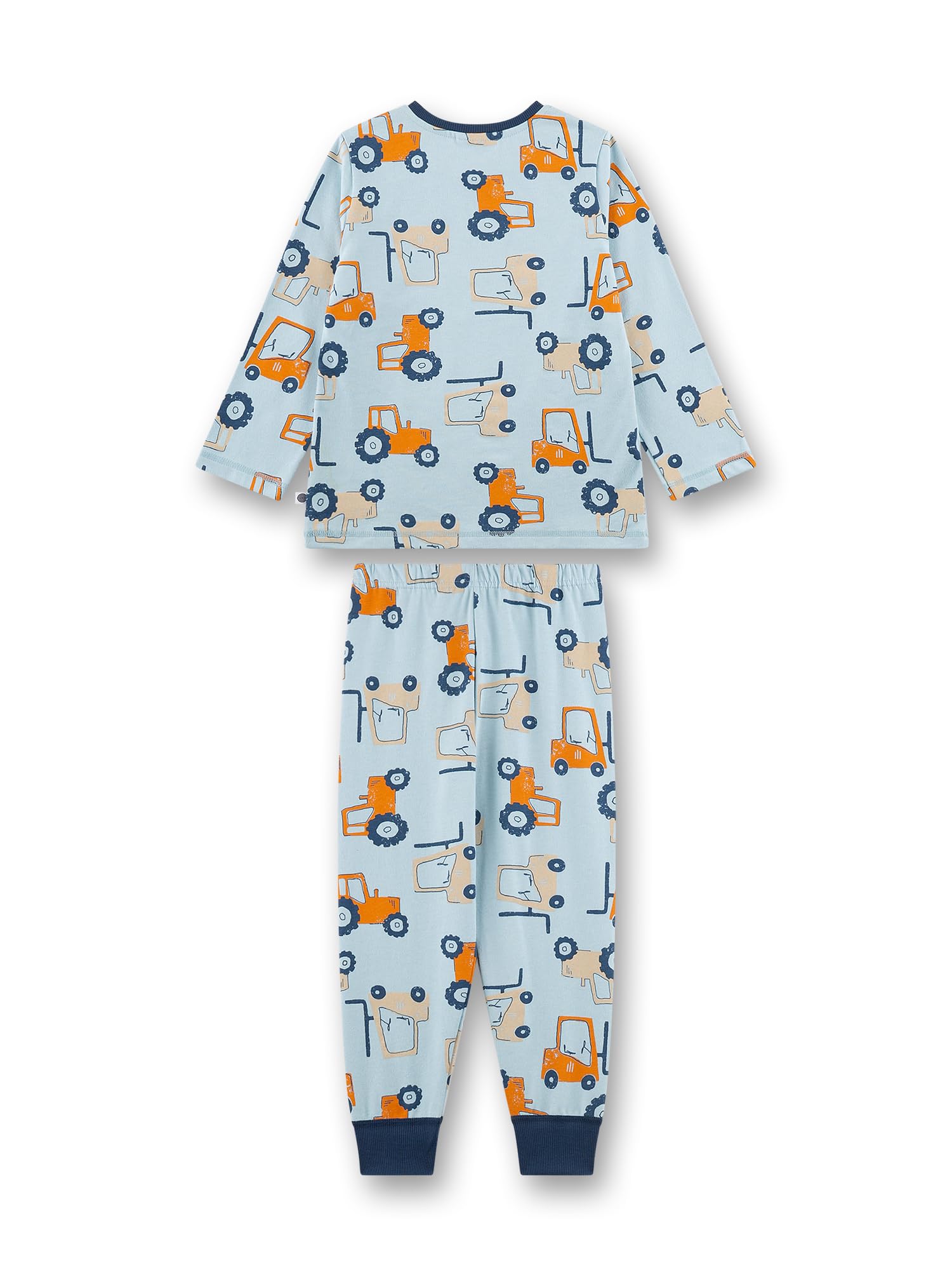 sanetta-jungen-schlafanzug-blau-traktor-aus-baumwolle image 2