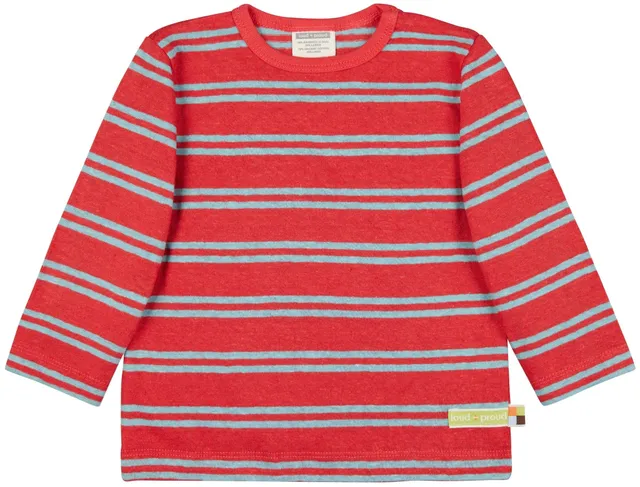 loud-proud-shirt-streifen-mit-leinen-kinder-t-shirt image 1