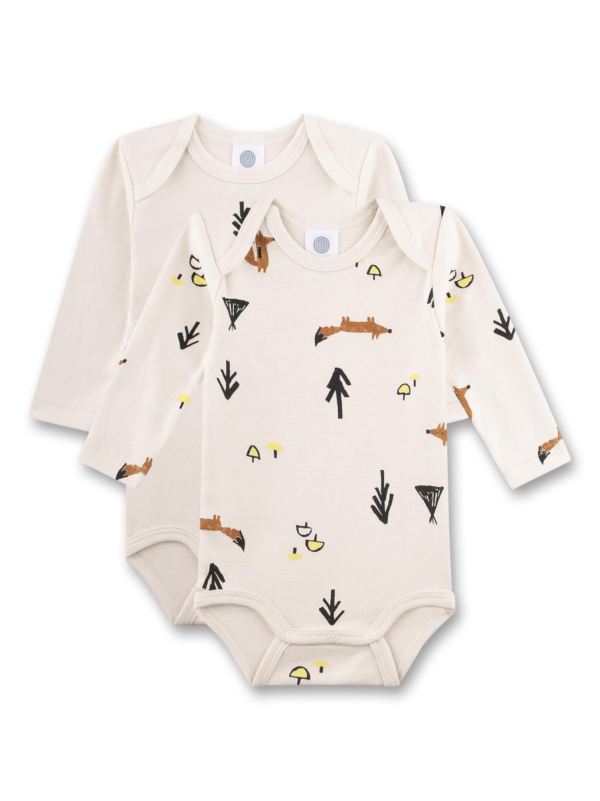sanetta-baby-body-langarm-doppelpack-beige-fuchs-aus-bio-baumwolle-f-r-jungen image 1