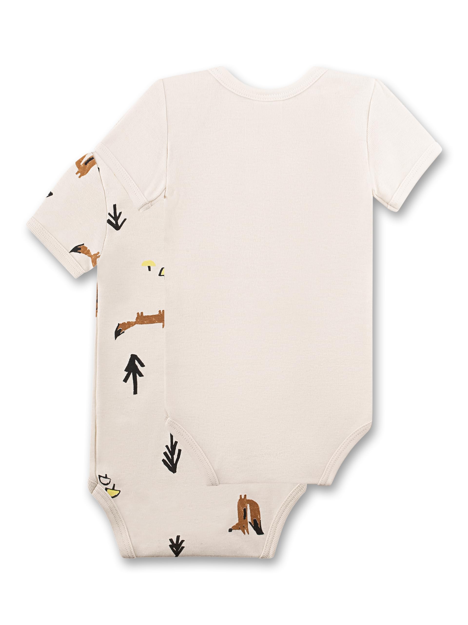 sanetta-baby-body-doppelpack-kurzarm-beige-fuchs-bio-baumwolle-f-r-jungen image 2