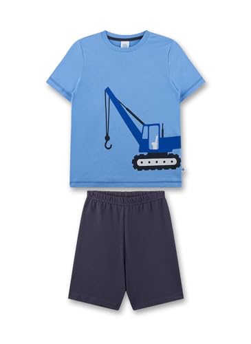 sanetta-jungen-schlafanzug-kurz-blau-pyjamaset-aus-baumwolle image 4
