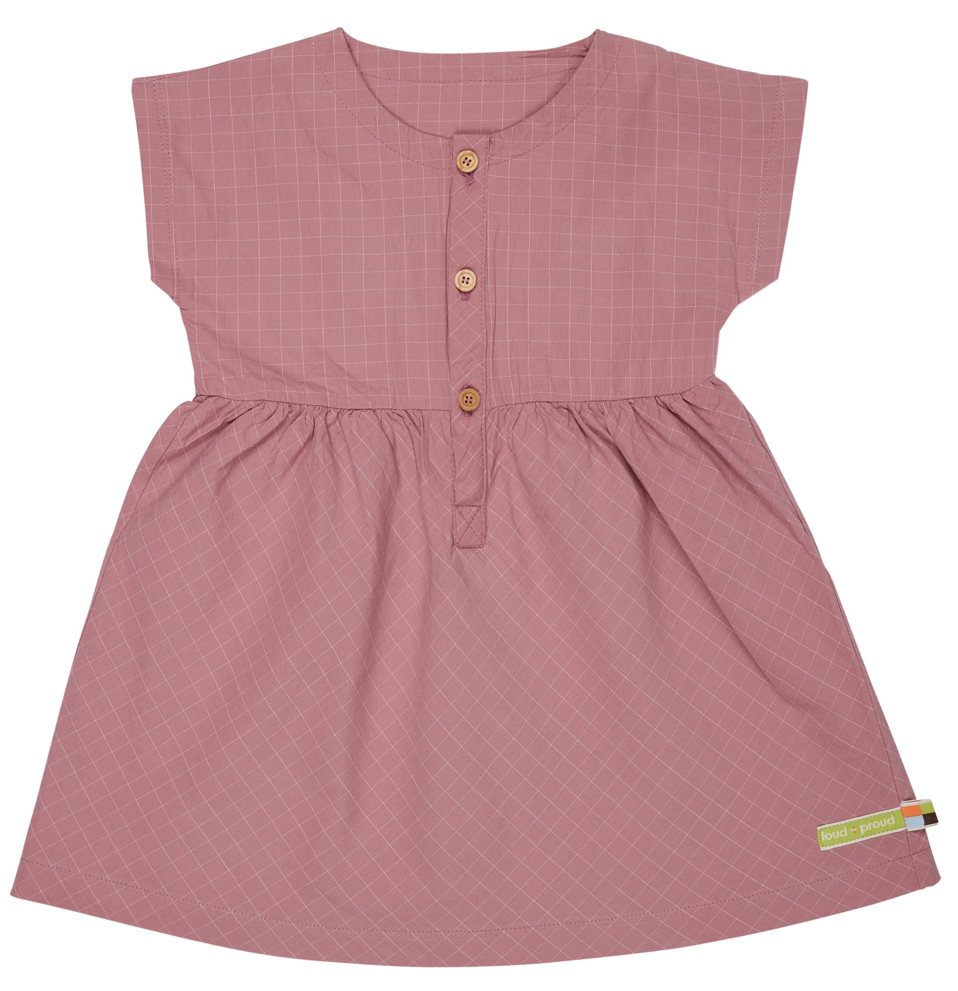 loud-proud-kleid-aus-feinem-karo-popelinekleid-mit-holzkn-pfen image 1