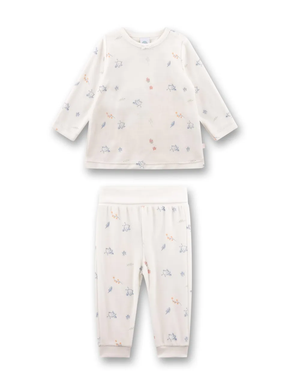 sanetta-m-dchen-schlafanzug-off-white-birds-aus-nicki-2 image 1