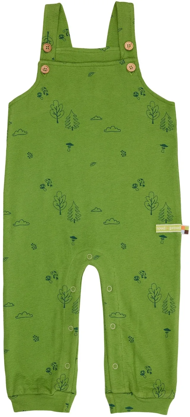 loud-proud-latzhose-strukturstrick-mit-wald-druck image 1