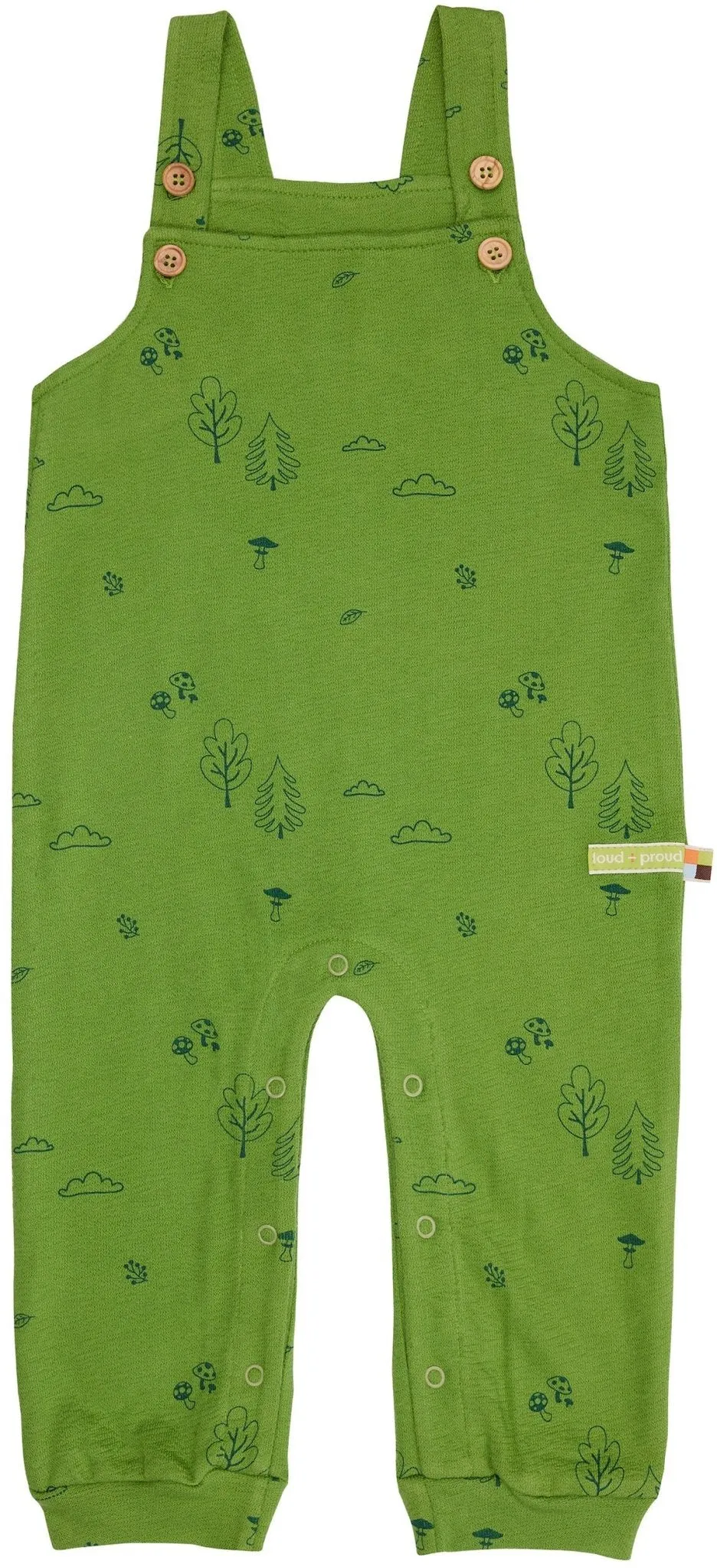 loud-proud-latzhose-strukturstrick-mit-wald-druck image 1