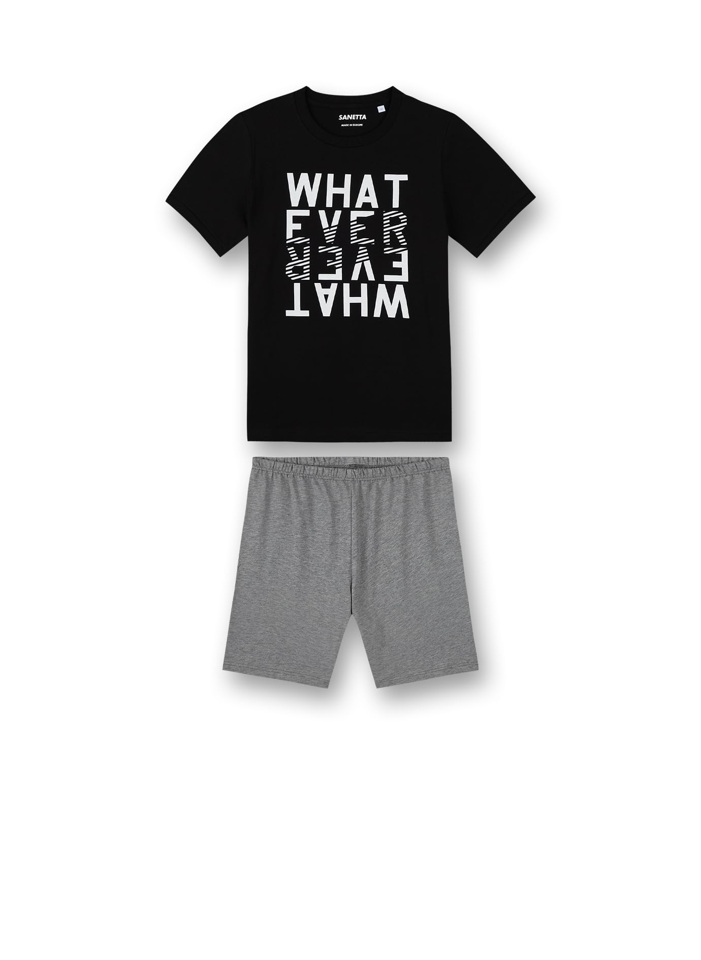 sanetta-jungen-schlafanzug-kurz-schwarz-baumwolle-pyjamaset image 1