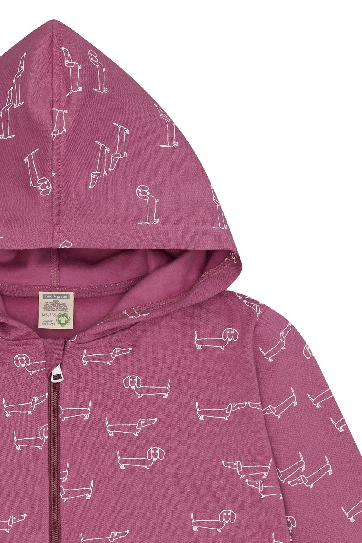 loud-proud-sweatjacke-mit-kapuze-dackel-alloverprint-kinder-kapuzenjacke-aus-bio image 6